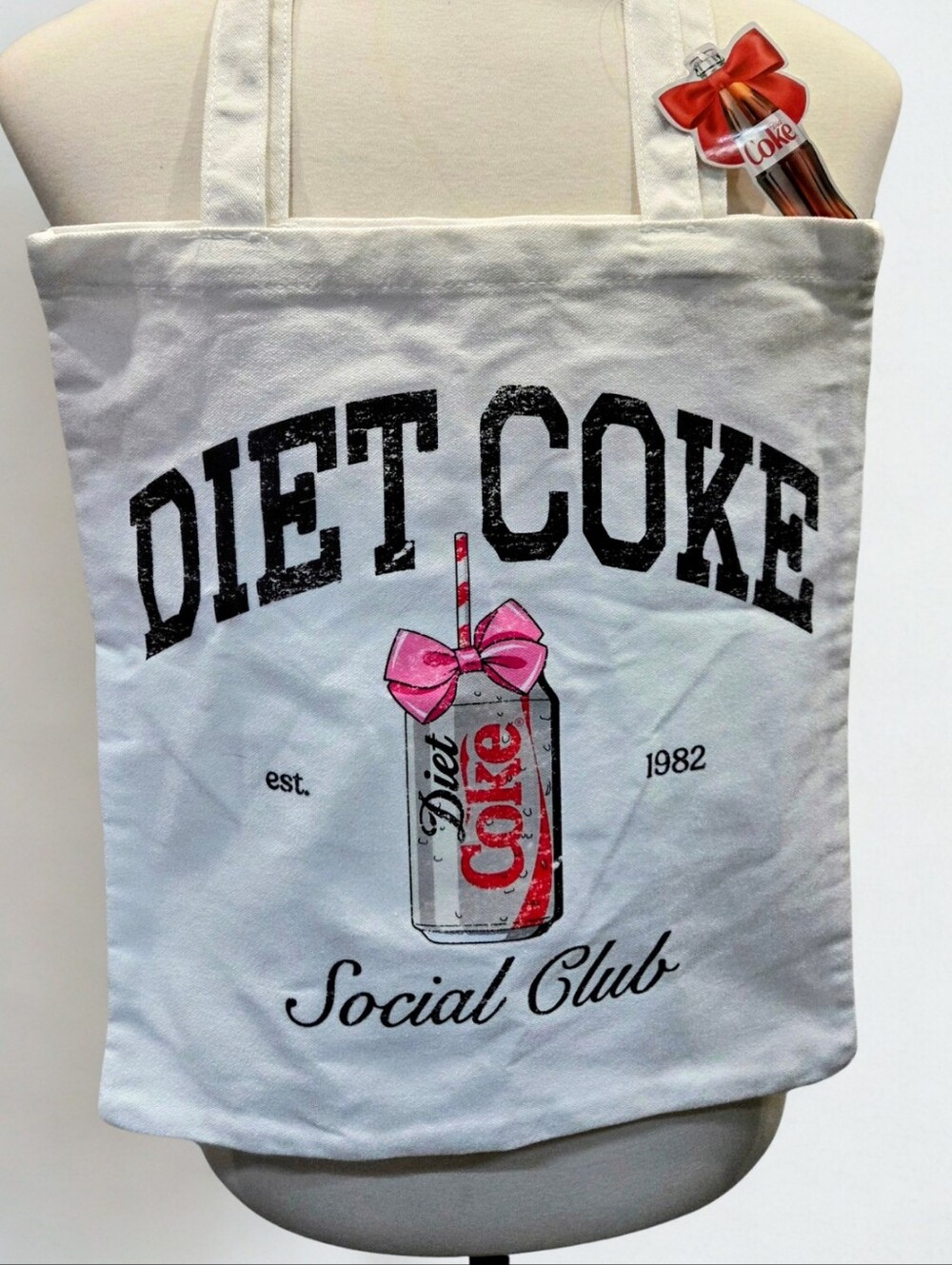 New With Tags Diet Coke Social Club Est 1982 Fabric Tote Bag